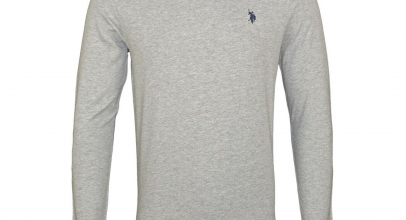 U.S.Polo Assn. Herren Longsleeve Rundhals grau M-3XL Baumwollmischung Logo für 14,95€ inkl. Versand!