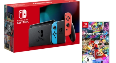 Nintendo Switch Konsole mit Mario Kart 8 und eine Switch Tasche – Gut – Refurbished für 185,40€ inkl. Versand!