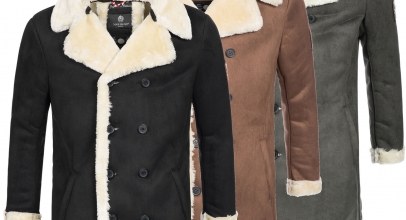 Marikoo Herren Jacke Wintermantel Parka Wildleder Look für 59,90€ inkl. Versand