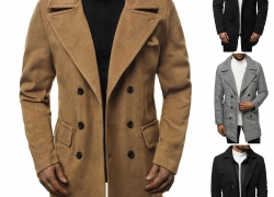 OZONEE Herren Wintermantel Sakko Stehkragen Casual Classic für 48,95€ inkl. Versand!