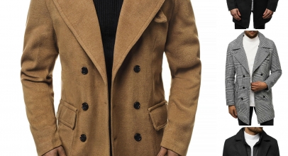 OZONEE Herren Wintermantel Sakko Stehkragen Casual Classic für 48,95€ inkl. Versand!