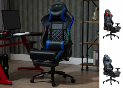 Vinsetto Gamingstuhl Bürostuhl mit verstellbare Kopfstütze Stahl Kunstleder für 106,24€ inkl. Versand!