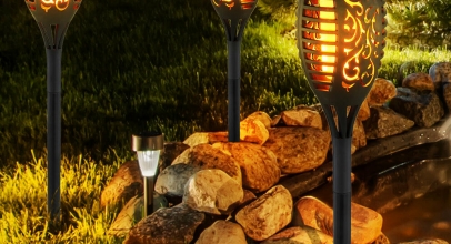 3er Set LED Solar Steck Leuchte Außenlampe Erdspieß für 24,40€ inkl. Versand!