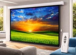 Elektrische Leinwand 150″ 300×220 4:3 Beamer Wand/Decke Fernbedienung Heimkino für 298,23 inkl. Versand!