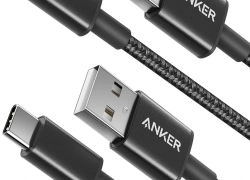 Anker USB C Kabel 2 Stück 0,9 m doppelt-geflochtenes Nylon Type C Ladekabel für 5,94€ inkl. Versand!