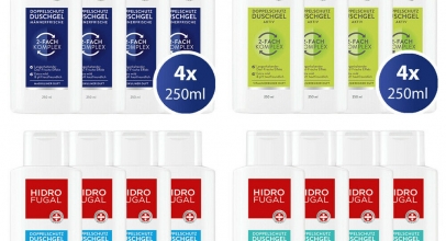 4x 250ml HIDROFUGAL Doppelschutz Duschgel Pflegedusche mit Deo Effekt für 9,99€ inkl. Versand!