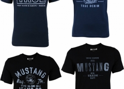 Mustang Herren 4er Pack T-Shirt Frontprint Rundhals für 39,95€ inkl. Versand!