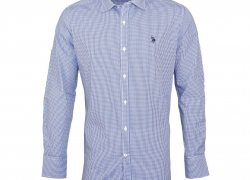 U.S.Polo Assn. Herren Langarmhemd navy Baumwolle Modern Fit kariert ohne Tasche für 19,95€ inkl. Versand!