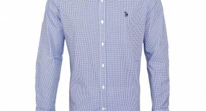 U.S.Polo Assn. Herren Langarmhemd navy Baumwolle Modern Fit kariert ohne Tasche für 19,95€ inkl. Versand!