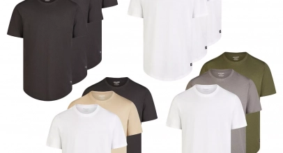 Jack & Jones 3er Pack Herren T-Shirt lang 100% Bio-Baumwolle Regular Fit JJENOA für 27,99€ inkl. Versand!