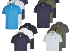 Tom Tailor 3er Set-Pack Herren Poloshirt Kurzarm Baumwolle Regular Fit für 49,99€ inkl. Versand!