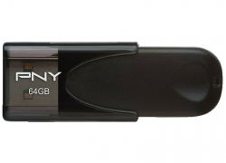 PNY Attache 4 2.0 USB-Stick, Schwarz, 64 GB für 5,-€ inkl. Versand