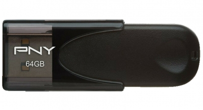 PNY Attache 4 2.0 USB-Stick, Schwarz, 64 GB für 5,-€ inkl. Versand