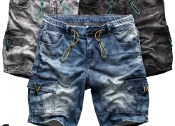 Urban Surface Herren Cargo Jeans Shorts Kurze Hose Bermuda Denim Sweatpants für 12,72€ inkl. Versand!