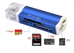 Kartenlesegerät Kartenleser Card Reader Micro SD MMC M2 USB Stick für 3,99€ inkl. Versand