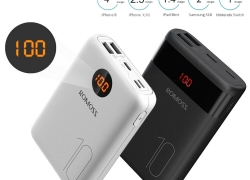 ROMOSS Powerbank 10000mAh Externer Zusatz-Akku 2xUSB schnell Ladegerät für 13,49€ inkl. Versand!