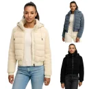 Tazzio Damen Jacke – Übergangsjacke mit Kapuze, im Bomber-Style & Teddy-Look für 16,96€ inkl. Versand!