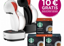 NESCAFÉ Dolce Gusto DeLonghi EDG 355 Colors Kaffeemaschine STARBUCKS Bundle mit  3×12 STARBUCKS® by NESCAFÉ® Dolce Gusto® Kapseln für 33,-€ inkl. Versand!