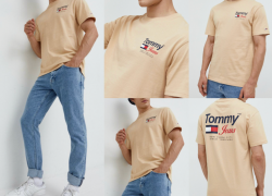 TOMMY HILFIGER JEANS Recycled Cotton Vintage Club Retro Tee T-Shirt für 23,96€ inkl. Versand!