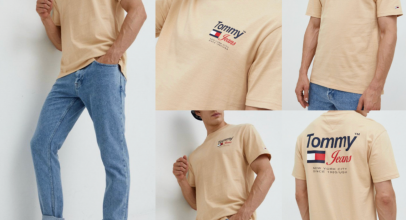 TOMMY HILFIGER JEANS Recycled Cotton Vintage Club Retro Tee T-Shirt für 23,96€ inkl. Versand!