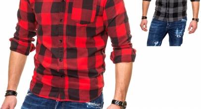 Jack & Jones Herren Langarmhemd mit Karo Muster für 14,99€ inkl. Versand