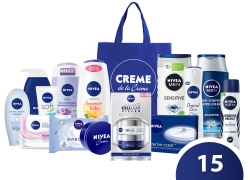 NIVEA 15tlg. Sommerset Creme, Seife, Deo, Shampoo, Feuchttücher, Duschgel mit Tasche für 29,99€ inkl. Versand!