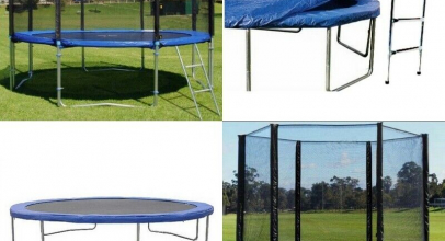 Trampolin Set 250/305/366/400/430cm Kinder Gartentrampolin Komplettset mit Netz ab 144,41€ inkl. Versand!