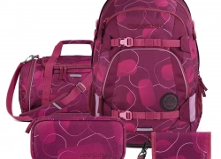 coocazoo Rucksack-Set MATE Berry Bubbles 4-tlg Schulrucksack Schultasche Bag Rot für 159,99€ inkl. Versand!
