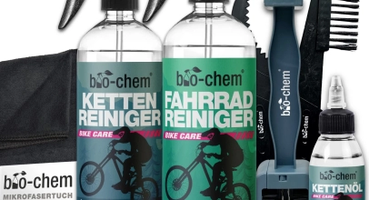 bio-chem Fahrradpflege Set 7-tlg – Reiniger, Entfetter, Kettenöl & Zubehör für 29,99€ inkl. Versand!
