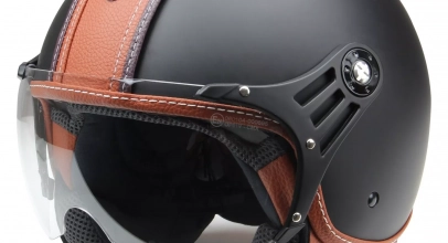 Motorradhelm Jethelm Rollerhelm CMX “Hazel” matt schwarz mit Leder braun S – XL für 35,99€ inkl. Versand!