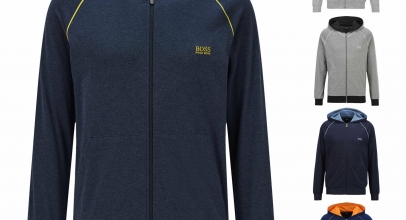 Hugo Boss Herren Sweatjacke Kapuzenjacke Mix&Match Jacket Homewear für 55,96€ inkl. Versand!