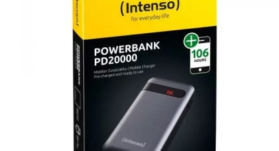 Intenso Powerbank mobile Ladestation PD 20000 mAh Typ C 2x USB OUT schwarz für 22,22€ inkl. Versand!