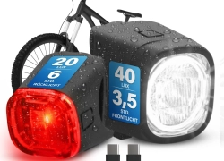 Beleuchtungsset Fahrradlicht FISCHER Akku SQUARE 40/20 Lux Front & Rücklicht für 19,76€ inkl. Versand!