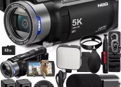 Videokamera Camcorder 5K 48MP 16X Anti-Shake mit 270° IPS Flip Screen Vlogging für 125,58€ inkl. Versand!
