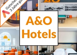20 Städte Multi Hotel Gutschein – 30 A&O Wahl Hotels für 2 Personen Frühstück plus 2 Kinder ab 42,48€ inkl. Versand!