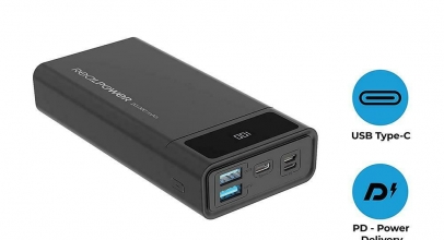 RealPower PB-20k PD Powerbank 20.000 mAh Lightning Eingang USB Type-C Display für 22,-€ inkl. Versand!