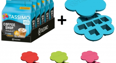 TASSIMO Kapseln Iced Caramel Latte Coffee Shop Sel. 40 Getränke + 1 Eiswürfelform für 19,95€ inkl. Versand!