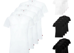 4er Pack Levi’s Herren Shirts kurzarm Crew Neck V-Neck T-Shirts Stretch Cotton für 37,99€ inkl. Versand!