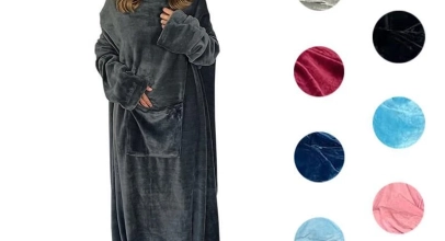 Arne Luend Kuscheldecke mit Ärmeln TV-Decke Wohndecke Ärmeldecke mit Tasche für 11,99€ inkl. Versand!