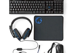 Nedis Gaming Combo Kit 5 in 1 SET Tastatur Headset Maus Mauspad Komplett Setup für 13,99€ inkl. Versand!