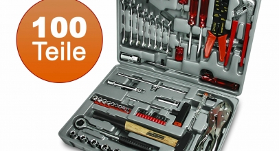 BRÜDER MANNESMANN® 100-tlg. Werkzeugkoffer Ratschenkasten Toolbox Knarrenset Bits für 39,99€ inkl. Versand!