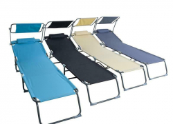 Gartenliege Sonnenliege klappbar mit Kopfkissen, Trageschlaufe und verstellbarer Lehne für 29,95€ inkl. Versand!