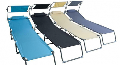 Gartenliege Sonnenliege klappbar mit Kopfkissen, Trageschlaufe und verstellbarer Lehne für 29,95€ inkl. Versand!