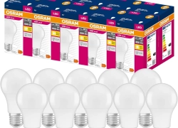 12x Osram LED A60 Birnen Lampen 8,5W = 60Watt E27 matt 806lm warmweiß 2700K für 8,54€ inkl. Versand!