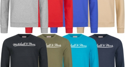 Mitchell & Ness Script Crew Herren Freizeit Sweatshirt für 17,99€ inkl. Versand!
