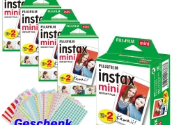Fuji instax Mini Sofortbild film 100 Bilder + Aufkleber für Fujifilm Mini 8 300 für 59,99€ inkl. Versand!