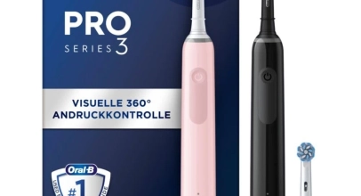 Oral-B Pro Series 3 3900 Schwarz/Pink Elektrische Zahnbürste Zahnreinigung – 2 Handstücke mit Ladestation + 3 Aufsteckbürsten für 61,19€ inkl. Versand!