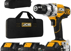 JCB Akku Bohrschrauber 18V mit 3x 1,5 Ah Li-Ion Akkus Ladegerät und Tasche für 79,90€ inkl. Versand!
