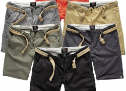 Surplus Raw Vintage Herren Chino Shorts mit Gürtel für 24,90€ inkl. Versand