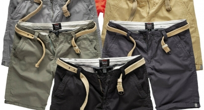 Surplus Raw Vintage Herren Chino Shorts mit Gürtel für 24,90€ inkl. Versand